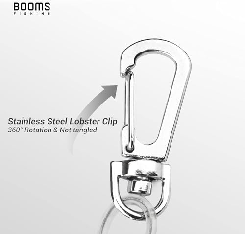 Booms Fishing T04 Fishing Lanyards Fishing Tool/Pole Safety Coil Lanyard Retractable Wire Inside Tup Cover - color: 6pcs / pack_black