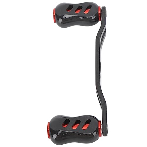 Haofy Fishing Reel Handle, Bait Casting Reel Rocker Arm Carbon Fiber 95mm Universal Interface for Replacement - color: Red