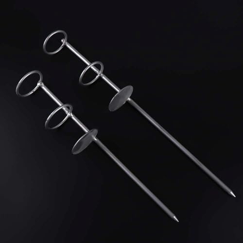 30/40/50cm Portable Fishing Rod Holder Support Stainless Steel Stand Fishing Pole Holders Ground Spike Rod Rest Stand for Ground, Beach