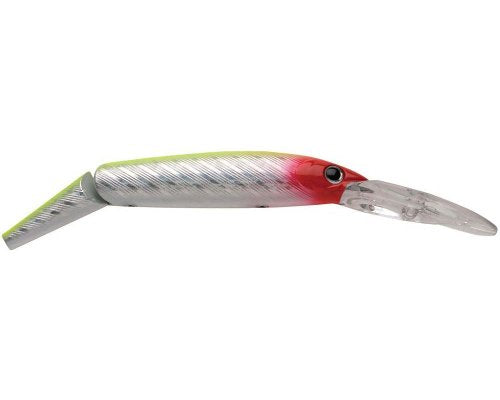 P-Line Angry Eye Predator Minnow - color: Silver/Chartreuse Back/Red Head