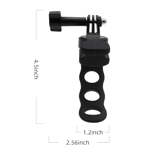 Quick Release 360° Camera Mount Wrap Band, 3‑Hole Adjustable Strap for Bike, Motorcycle Handlebar, Roll Bar, Tube, Pole, Fishing Rod, Ski,Compatible with GoPro, Insta360, DJI Osmo, AKASO, Xtra Muse