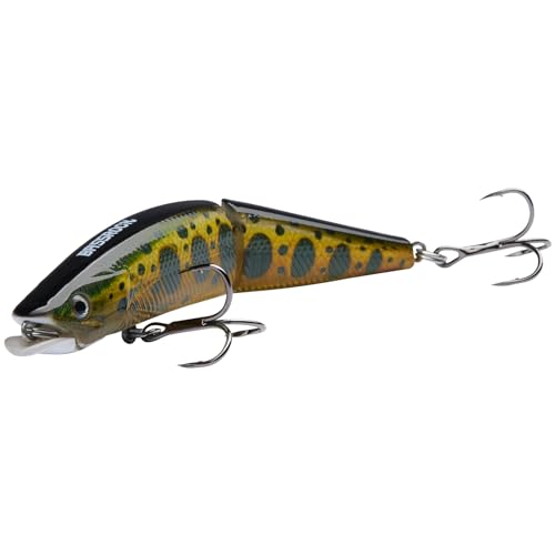 BASSROCK Minnow Swimbait Bass Trout Fishing Lure with Movable Lip Hard Bait 3.5” 1/2oz - color: 3-Pack in 3 colors (GLR)