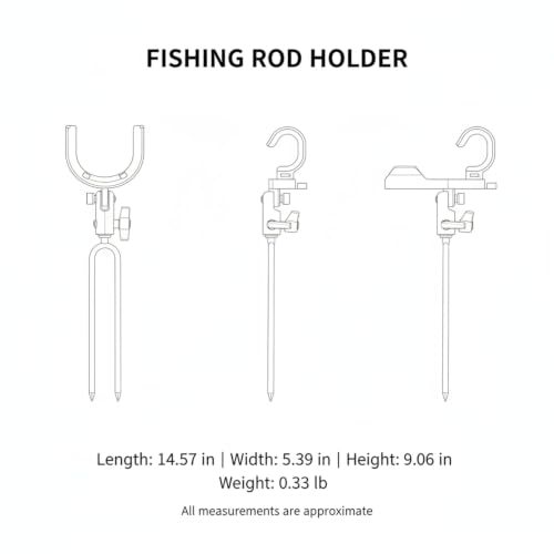 Fishing Rod Holder with Ground Spike, Foldable Metal Stake for Riverbank and Seaside Angling (1 PC) - color: Blue