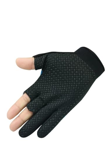 Fingerless Fishing Gloves, Sun Protection Breathable Gloves for Men and Women, Lightweight Quick-Dry Gloves for Fishing, Kayaking, Hiking and Outdoor Activities - color: grey