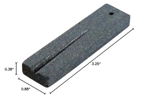 SE 3-1/4 Inch Fishing Hook Sharpening Stone with Keychain - Compact 180 Grit Aluminum Oxide Tool for Hooks & Knives - SS71