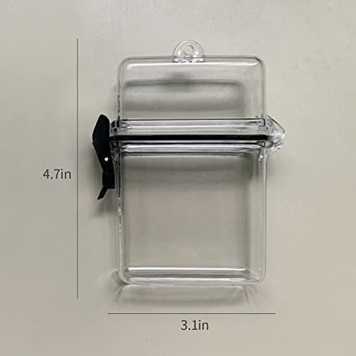 Sport Waterproof Case ID Card Badge Holder Floating Sports Case Heavy Duty Durable Locker Dry Box Fishing License Holder Waterproof(Clear 3Pcs) - color: White