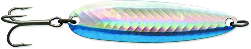Luhr Jensen Krocodile Spoon w/Treble Hook - style: Blue Silver Reflex, 1 Oz - 3 1/4 Inch