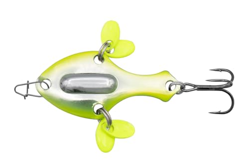 Eurotackle Spade Blade Flutter Rattle Spoon - color: Chartreuse, size: 1/16oz (1")