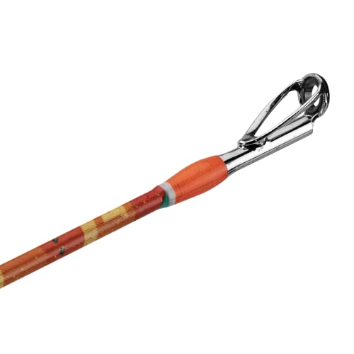ProFISHiency 6' Krazy Rec Spincast Combo | Micro Spincast Reel | Aluminum Handle w/Cork Knobs | Pre-Spooled w/ 6lb Hi-VIZ - style: Orange Line 4.1:1 Gear Ratio