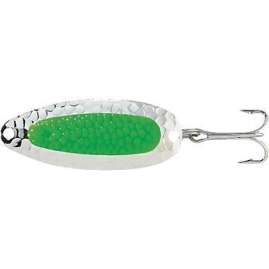 BLUE FOX Pixee Spoon, Casting Spoon Lure for Trout, Salmon, Bass and Walleye, Long Cast Jigging Fishing - color: Nickel Plated/Flo. Yellow Insert, size: 4