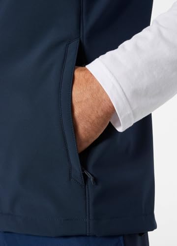 Helly-Hansen Paramount Softshell Vest - Men's Fleece Lined, Breathable, Water & Wind Resistant, Lightweight Hiking Outerwear - color: 597 Navy, size: XX-Large