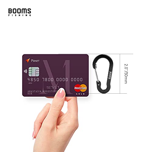 Booms Fishing CC1 Multi-Use Carabiner Clip, 6 Pack Small Caribeener Clips, Mini Keychain Caribeaner Clip 2 inch, Aluminum D Ring Carabiners, Multi-Colored - color: Black, 12pcs