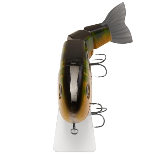 BASSROCK Topwater Fishing Lures for Bass Pike Salmon Floating Swimbait Jointed Crankbait Freshwater Saltwater 4.9in/1.76oz RK1001 - color: Perch, size: 4.9in/1.76oz