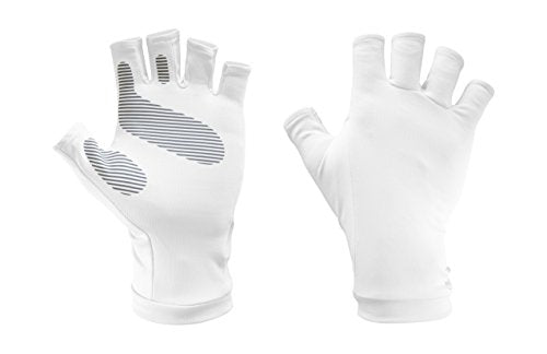 Sunday Afternoons Unisex-Adult Uvshield Cool Gloves, Fingerless - color: White, size: Large-X-Large