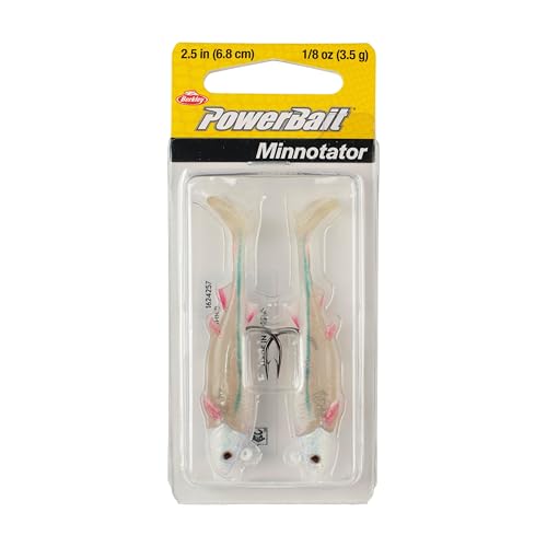 Berkley PowerBait Minnotator Fishing Soft Bait - color: HD White Shiner, size: 2.5 in - 1/8 oz