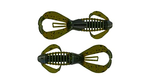 Headbanger BangerBug Soft Plastic Lure (3" 10-Pack & 4" 7-Pack) - color: Green Pumpkin, size: 3", 10 pcs