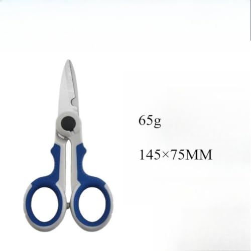 Fishing Scissors,3 in 1 Multi Tool Line Cutter,Stainless Steel Braided PE Line Scissors,Hook Sharpener for Fishing Tackle - color: Blue