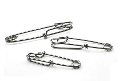 5pcs Longline Fishing Snap Clips Stainless Steel Floatline Tuna Clips 4 Sizes - size: 3.5mmx5.0inch-5pcs
