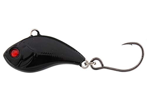 Eurotackle Z-Viber Original - Ultra Light and Ice Fishing Lure - Lipless Crankbait - 1/16oz Rattle Bait (1") - color: Onyx