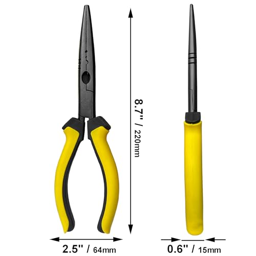 Hanpex-9 inch Fishing Pliers with Anti-rust Teflon coated, Freshwater/Saltwater Fishing Tools, Comfort Grip Handles Fishing Gear Idea for Fishing Trip - style: 9" Straight Nose