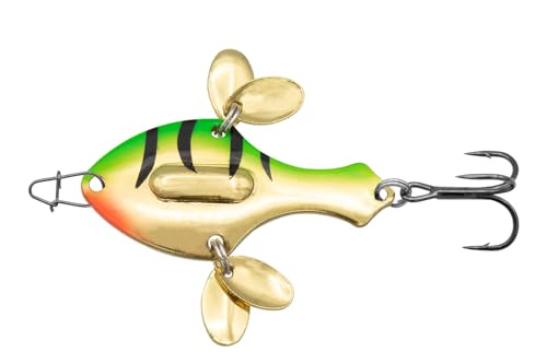 Eurotackle Spade Blade Flutter Rattle Spoon - color: Fire Tiger, size: 1/4oz (1.5")