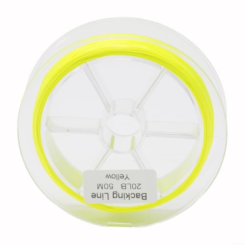 for Braided Fly Line Backing 50m Dacron Fishing Leader with Loop for Trout Bass Salmon Freshwater Saltwater Anglers Strong Low Stretch - size: F