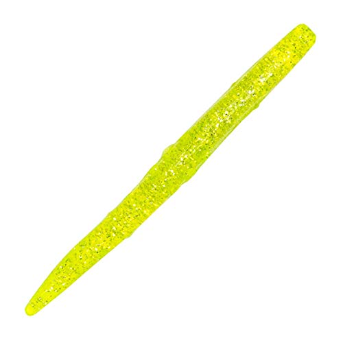 Charlie's Worms Artificial Fishing Bait Chug O' Freshwater Saltwater Bass Fishing Lures Scented Soft Bait 8pk - color: Lime Green