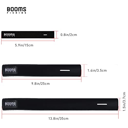 Booms Fishing RS3 Fishing Rod Wrap Pole Straps, Hook & Loop Fishing Rod Belts, Fishing Rod Ties for Casting Rods, Spinning Rods and Fly Rods - style: G: Black_5.9"_6pack