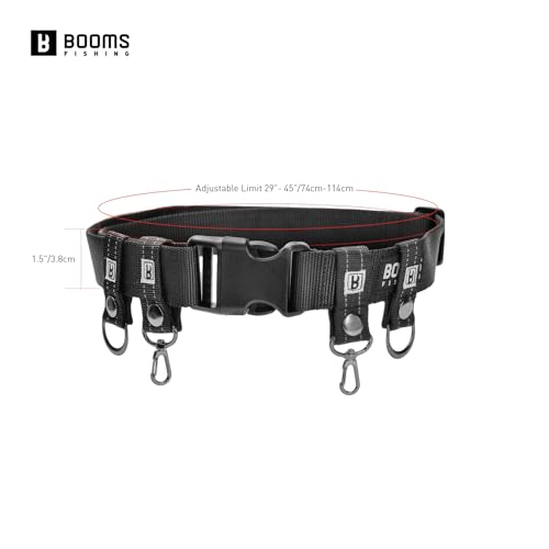 Booms Fishing FB2 Fishing Wade Belt, Adjustable Nylon Wading Belt 45" Max Length, Wade Belts for Casting Surf Kayak Accessory - style: Wade Belt Only