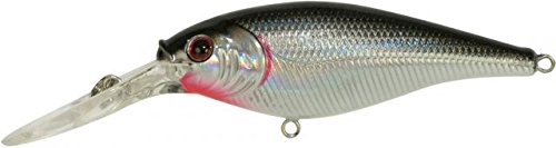 Berkley Flicker Shad Fishing Lure, Black Silver, 1/4 oz, 2 1/4in | 6cm Crankbaits, Size, Profile and Dive Depth Imitates Real Shad, Equipped with Fusion19 Hook - color: Black Silver, size: 2 1/4in - 1/4 oz