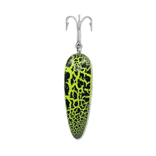 Dardevle Nickel Back 1 oz Fishing Spoons - color: Chartreuse Crackle