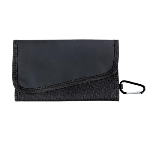 Small Fishing Tackle Binder Bag with Clear Lure Bag & D Carabiner Soft Baits Binder Storage Bag