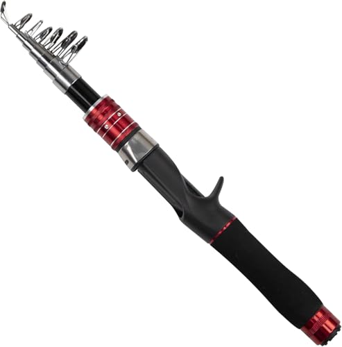 Telescopic Fishing Rod, Carbon Fiber Fishing Rod for Travel Saltwater Freshwater Fishing Gifts for Men