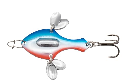 Eurotackle Spade Blade Flutter Rattle Spoon - color: Blue Chrome, size: 1/16oz (1")