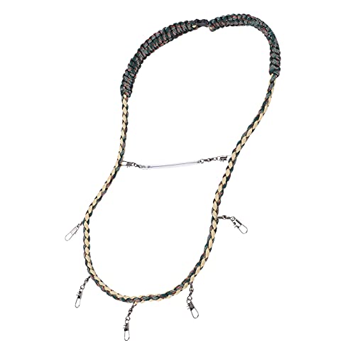 KIMISS Fly Fishing Lanyard, Necklace with Tippet Holder and Multi Clips, Convenient Tool for Holding Various Fly Fishing Gadgets and Accessories