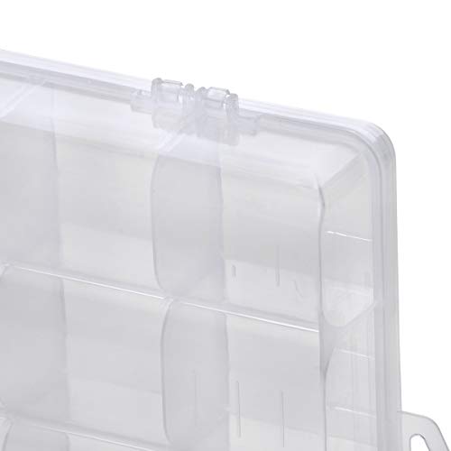 MEIJIA Outdoor Fishing Tackle Boxes, Plastic Box, Plastic Storage Organizer Box with Removable Dividers - Fishing Tackle Storage,Off-White - size: Large