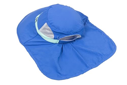 Kids Sun Hat Neck Flap UPF 50+ Quick-Dry Wide Brim Breathable Fishing Beach Hat for 6-12T Boys Girls Summer