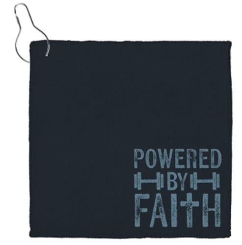 Living Grace Microfiber Towel Set - 12" Square Towels for Fishing Gym Golf Football, 6-Count, Powered by Faith - color: Powered By Faith