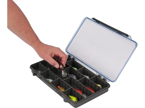Plano StowAway 3700 Waterproof Stow Tackle Box, 4-Pack, IPX7 Waterproof Rating, with Rustricor, Single Latch Design, Transparent DuraView Lid, Stackable Storage for Fishing Bait, Lures and Gear - size: 3700 4-Pack, style: Regular - New Model