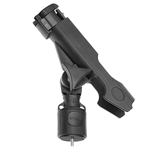 New Upgrade 360 Degrees MiniPort Fishing Rod Holder with Mini Rod Holder,Rod Holder with Track Mounting Base Kit with Installation Accessories and Tools - style: Round Base and Fishing Rod Socket