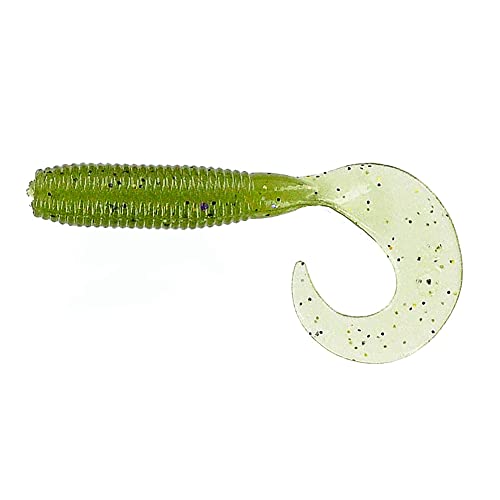 Yamamoto 5 Single Tail Grub Soft Plastic Fishing Angling Swimbait Lures with Tail-Curling Action - 20 Pack - color: BABY BASS (20 PACK)
