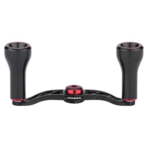 GOMEXUS Power Handle Compatible for Shimano SLX Tranx Daiwa Tatula Zillion Abu Garcia 13 Fishing Baitcasting Reel Replacement Handle - color: Black Red, size: 8x5mm Hole/100mm length