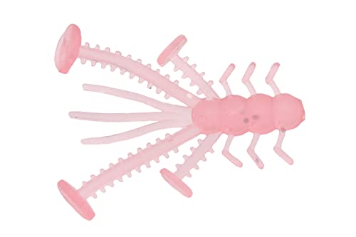 Eurotackle Micro Finesse Crazy Critter Ice Fishing Panfish Soft Plastic Lures - color: Pink