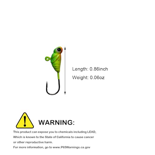 Ice Fishing Jigs Fishing Bait Jigging Lures Kit Winter Metal Lures - color: 0.86inch/0.06oz-12pc