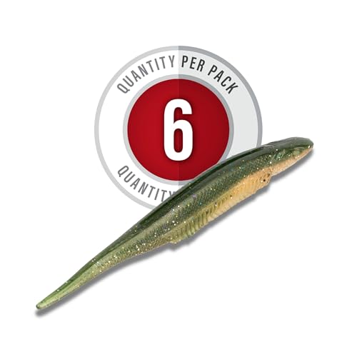 Strike King Strike King Spotlight Shim-E Minnow Fishing Lure, Soft Plastic Jerkbait, 6-Pack - color: The Real Gill, size: 5"