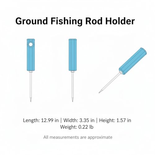Ground Fishing Rod Holder, Galvanized Metal Spike for Beach and Riverbank, Support for Surf Casting (1 PC) - color: Blue