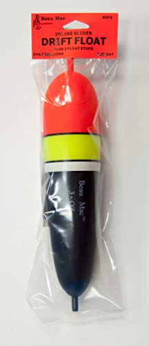 Beau Mac EVA Inline Slip Floats | Adjustable Slip Bobber | Hi-Vis Red | Durable High-Visibility Fishing Float for Freshwater & Saltwater | Adjustable Slip Bobber for Salmon, Steelhead & Trout Rigs - size: 3oz