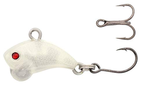 Z-Viber Micro - Ultra Light and Ice Fishing Lure - Mini Lipless Crankbait - 1/16oz Rattle Bait (0.6") - color: Albiglow (Glow)