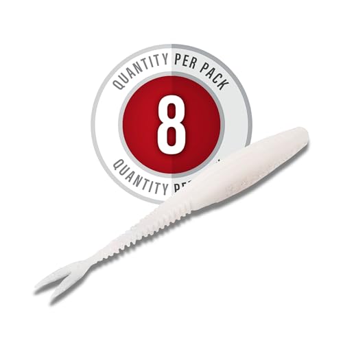 Strike King Mach Skooler Fishing Lure, Soft Plastic Jerkbait, Heavily Salted, Sleek Design, Erratic Action - color: Pearl Flash, size: 5"
