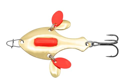 Eurotackle Spade Blade Flutter Rattle Spoon - color: Bloody Gold, size: 1/16oz (1")